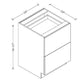 2DB24 European 2-Drawer Base Cabinet 24"Wx34-1/2"Hx24"D