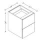 2FVD18 Floating Vanity 2-Drawer Base 18"Wx22"Hx21"D