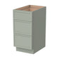 3DB12 Slim Shaker 3-Drawer Base Cabinet 12"Wx34-1/2"Hx24"D