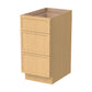 3DB12 Slim Shaker 3-Drawer Base Cabinet 12"Wx34-1/2"Hx24"D