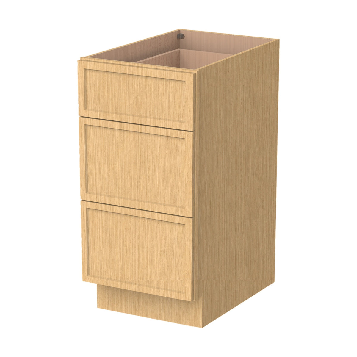 3DB12 Slim Shaker 3-Drawer Base Cabinet 12"Wx34-1/2"Hx24"D