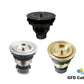 A-D-SS-02 Kitchen Basket Strainer with Cover, Fits all 3 1/2 drain opening Gold/Black/Brushed Nickel
