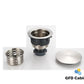 A-D-SS-03-BN Brushed Nickel Kitchen Basket Strainer with Full Cover, Fits all 3 1/2 drain opening