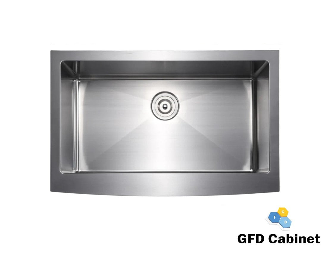 AP3522S-RD 16 Gauge (16G) 35" Stainless steel Apron Front Sink Round corners Singel Bowl