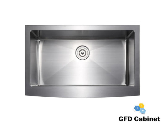AP3522S-RD 16 Gauge (16G) 35" Stainless steel Apron Front Sink Round corners Singel Bowl