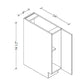B09FD European Base Cabinet Full Door 9"Wx34-1/2"Hx24"D