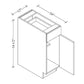 B12 European Base Cabinet 12"Wx34-1/2"Hx24"D