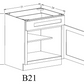 B21 Shaker Base Cabinet 21"Wx34-1/2"Hx24"D