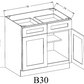 B30 Shaker Base Cabinet 30"Wx34-1/2"Hx24"D