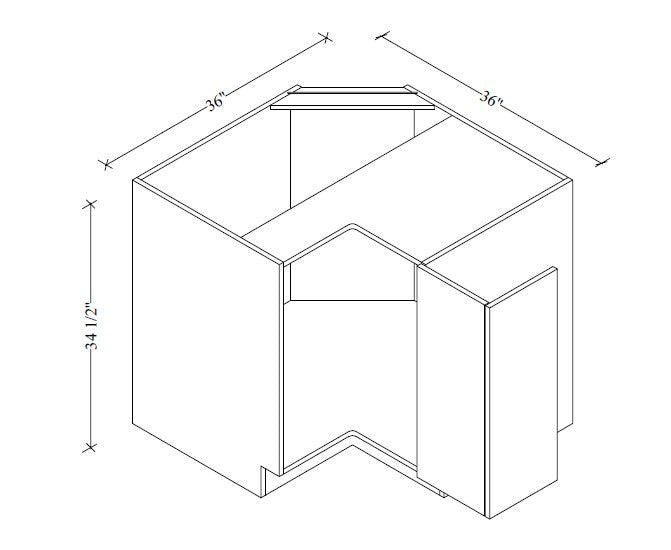BLS33 Frameless Base Lazy Susan 33"Wx34-1/2"Hx24"D