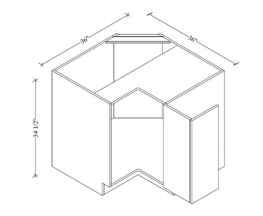 BLS33 Frameless Base Lazy Susan 33"Wx34-1/2"Hx24"D