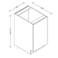 BWBK21 Frameless Base Waste Basket Cabinet 21"Wx34-1/2"Hx24"D