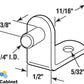 Brass Plated Steel L-Shelf Support Pegs
