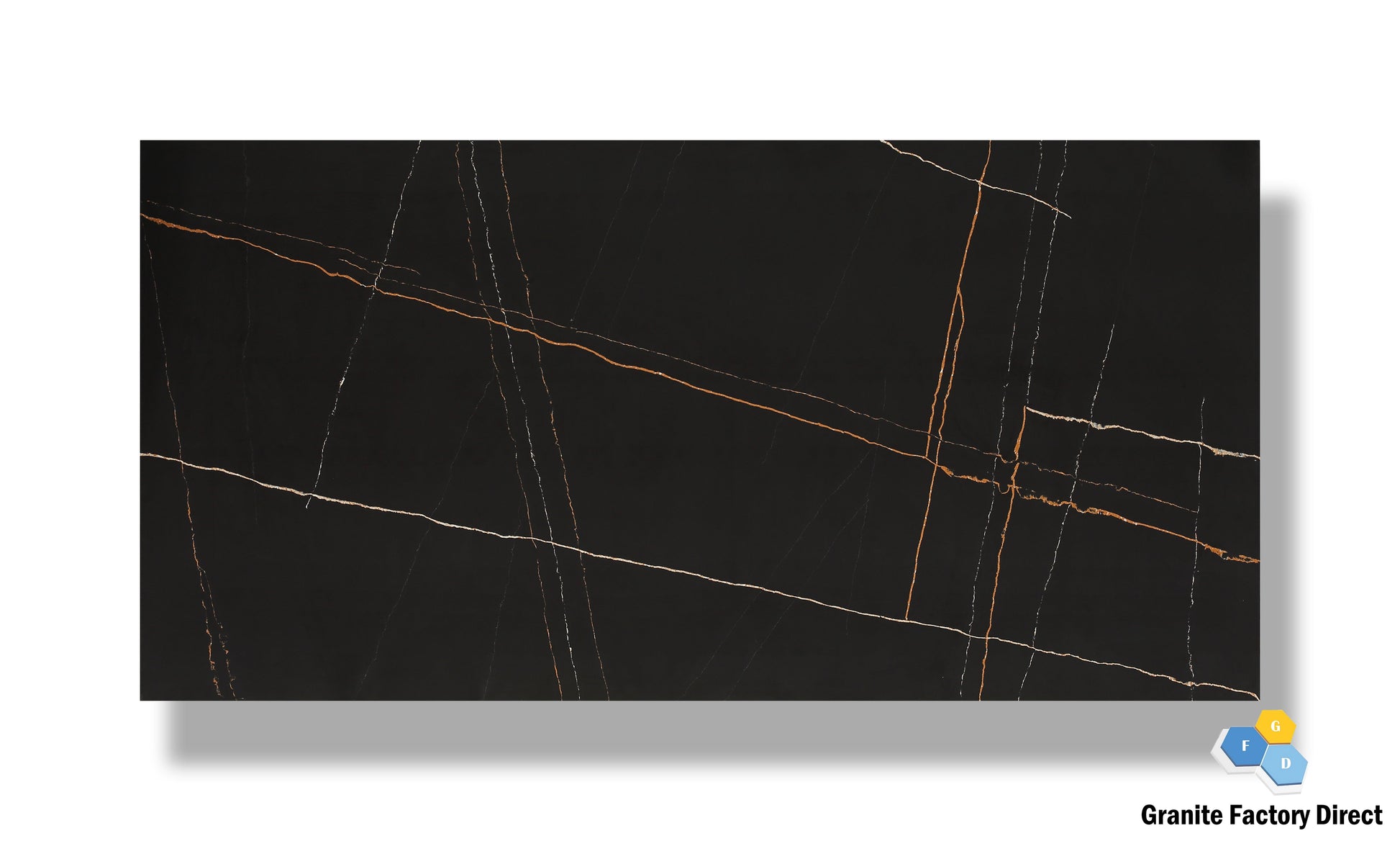 Calacatta Black Quartz GFD118 Countertop Prefab and Slab for sale