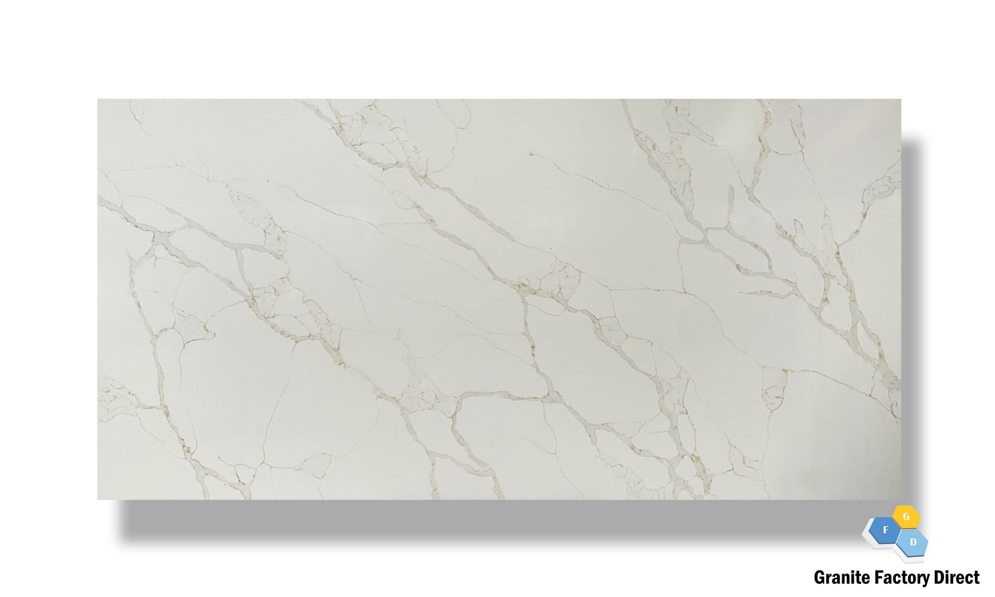 Calacatta Imperial Quartz GFD092 Countertop Prefab and Slab for sale