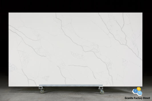 Calacatta Rio Quartz GFD116 Countertop Prefab for sale