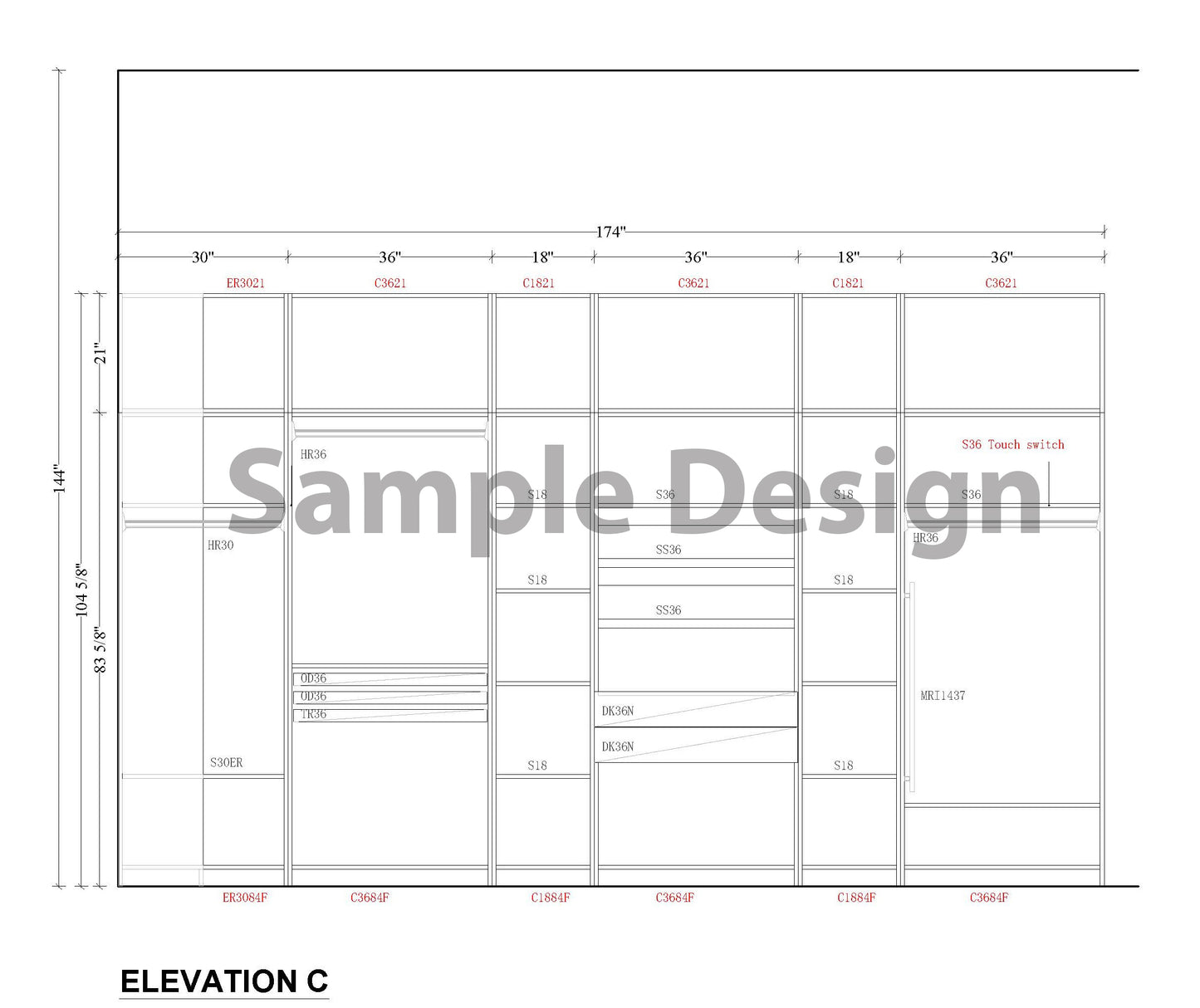 C3021 Stackable Closet