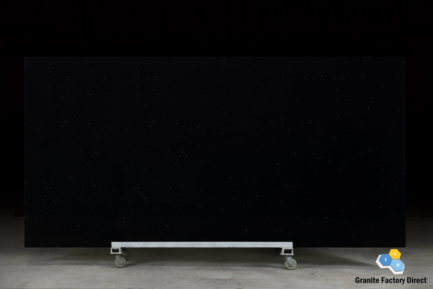 Crystal Black Quartz GFD805 Countertop Prefab and Slab for sale