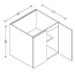 FVB24 Floating Vanity Wall Cabinet 24"Wx22"Hx21"D