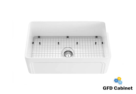 GFD3318S White Fireclay  Basin Media 1 of 1