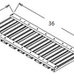 GH36 Shaker Style Wall Glass Rack Holder 34-1/2"Wx10-1/2"Hx2"D