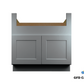 FSB36 Shaker Style Farm Sink Base Cabinet 36"Wx34-1/2"Hx24"D