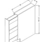 SBP09 Shaker Style Base Spice Rack Cabinet 9"Wx34-1/2"Hx24"D