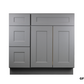 VDB3021L Shaker Style Cabinet Vanity Sink 3-Drawers Left Side Drawer 30"Wx34-1/2"Hx21"D