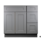 VDB3021R Shaker Style Cabinet Vanity Sink 3-Drawers Right Side Drawer 30"Wx34-1/2"Hx21"D