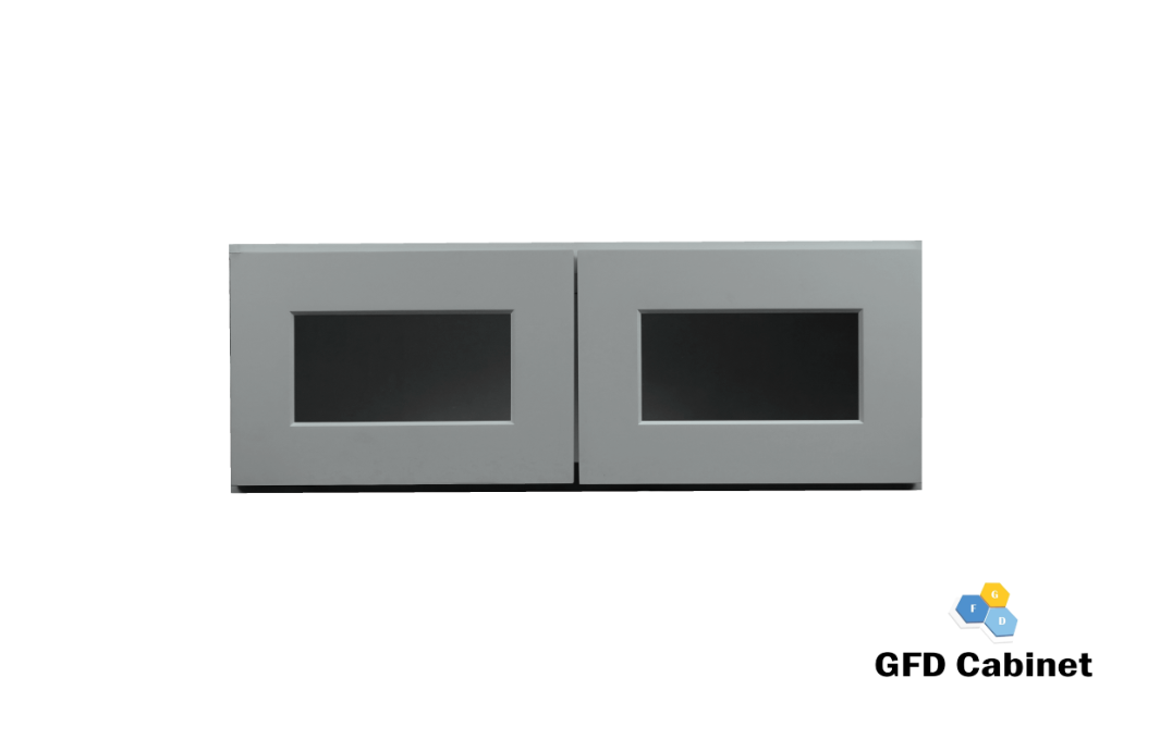 W3312GD Shaker Style Wall Cabinet With Glass Door 33"Wx12"Hx12"D