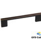 H-1165-128 5-1/16 in. (128 mm) Center-to-Center Cabinet Thin Square Pull Handle Brushed Oil Rubbed Bronze