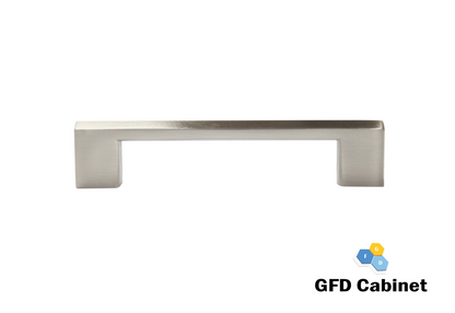 H-1165-160 6-5/16 in. (160 mm) Center-to-Center Cabinet Thin Square Pull Handle Brushed Satin Nickel