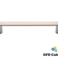 H-2042A-160 6-5/16 in. (160 mm) Center-to-Center Cabinet Stratford Square Pull Handle Brushed Satin Nickel