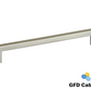 H-21162-128 5-1/16 in. (128 mm) Center-to-Center Cabinet Modern Square Bar Pull Handle Brushed Satin Nickel