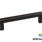 H-21162-160 6-5/16 in. (160 mm) Center-to-Center Cabinet Modern Square Bar Pull Handle Brushed Oil Rubbed Bronze