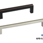 H-21162-160 6-5/16 in. (160 mm) Center-to-Center Cabinet Modern Square Bar Pull Handle