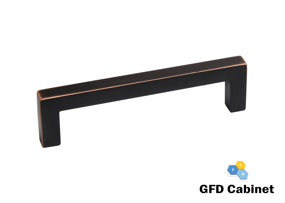 H-21162-96 3-3/4 in. (96 mm) Center-to-Center Cabinet Modern Square Bar Pull Handle Brushed Oil Rubbed Bronze