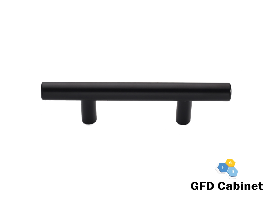 H-6000A-128 5-1/16 in. (128 mm) Center-to-Center Cabinet T-Bar Pull Handle Matt Black Hollow