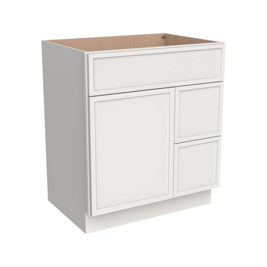 VDB3021R Vanity Sink 3-Drawers Right Side Drawer 30"Wx34-1/2"Hx21"D