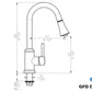 N88486 Single Handle Pull Down Kitchen Faucet Brushed Nickel