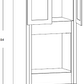 OC3184 Shaker Style Oven Cabinet 31"Wx84"Hx24"D 2 Door 3 Drawers