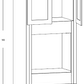 OC3190 Shaker Style Oven Cabinet 31"Wx90"Hx24"D 2 Door 3 Drawers