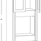 OC3196 Shaker Style Oven Cabinet 31"Wx96"Hx24"D 2 Doors 3 Drawers