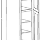 PC1884 Shaker Style Wall Pantry Cabinet 18"Wx84"Hx24"D