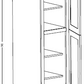 PC1890 Shaker Style Wall Pantry Cabinet 18"Wx90"Hx24"D