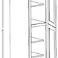PC1896 Shaker Style Wall Pantry Cabinet 18"Wx96"Hx24"D