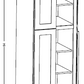 PC2484 Shaker Style Wall Pantry Cabinet 24"Wx84"Hx24"D
