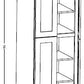 PC3090 Shaker Style Wall Pantry Cabinet 30"Wx90"Hx24"D