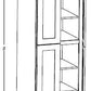 PC3096 Shaker Style Wall Pantry Cabinet 30"Wx96"Hx24"D