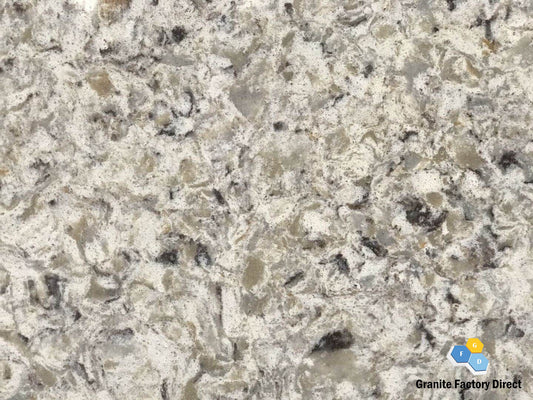 Pacific Cloud Quartz GFD005V Countertop Prefab and Slab for sale